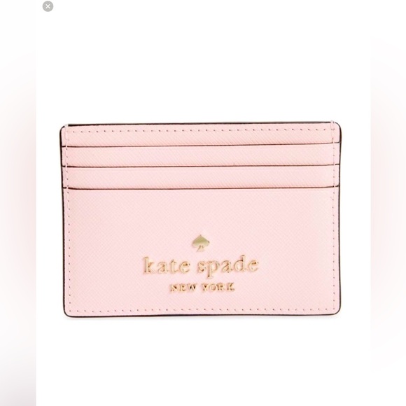Kate Spade Staci Small Slim Card Holder Chalk Pink - Picture 1 of 8